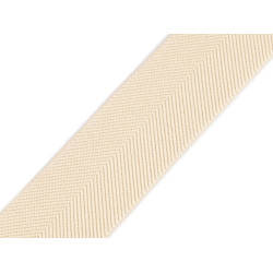 Elastic with twill pattern for belts and suspenders, width 40 mm - Lightbeige (1 Meter)