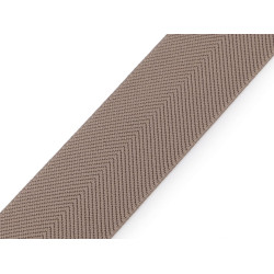 Elastic with twill pattern for belts and suspenders, width 40 mm - Beige (1 Meter)