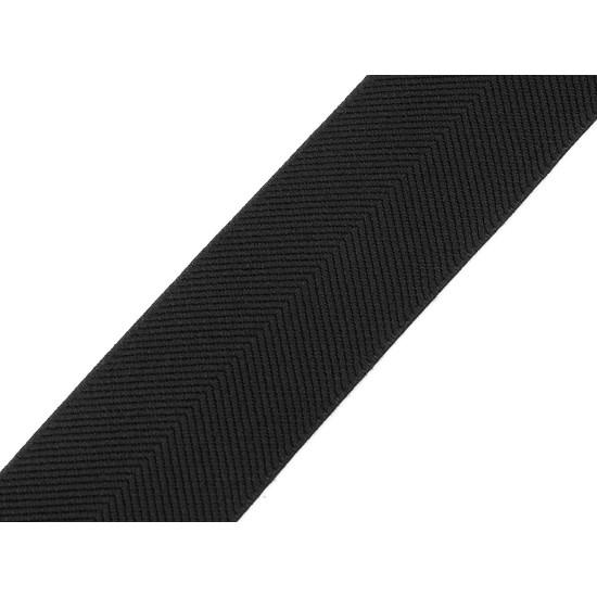 Elastic with twill pattern for belts and suspenders, width 40 mm - Blue dark (1 Meter) Elastic with twill pattern for belts and suspenders, width 40 mm - Blue dark (1 Meter)