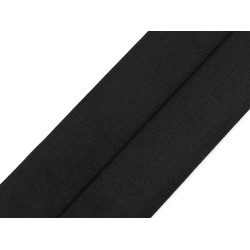 Elastic fold over trimming width 58 mm - Black (1 Meter)