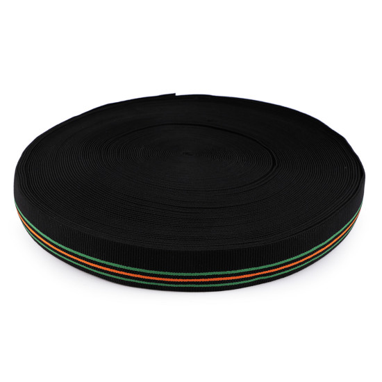 Elastic for hems of clothes, width 40 mm - Black (1 Meter)