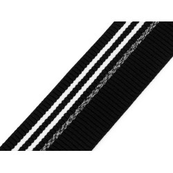 Elastic for hems of clothes, width 40 mm - Black (1 Meter)