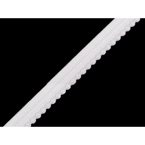 Elastic with arcs and silicone, width 12 mm - Black (10 Meters)