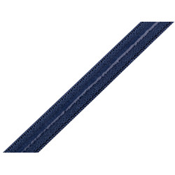 Elastic with silicone, width 10 mm - Blue dark (10 Meters)