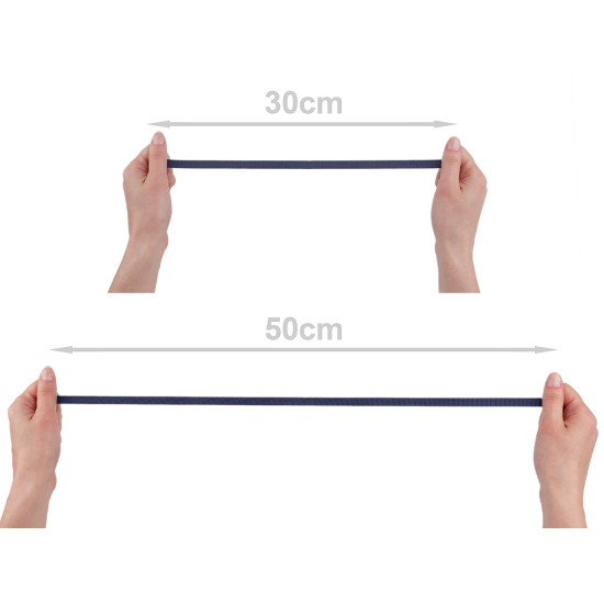 Elastic with silicone, width 10 mm - Forget-me-not blue (18 Meters) Elastic with silicone, width 10 mm - Forget-me-not blue (18 Meters)