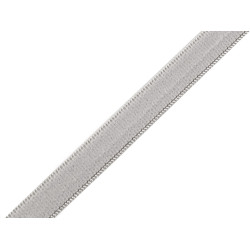 Elastic with silicone, width 10 mm - Lightgrey (10 Meters)