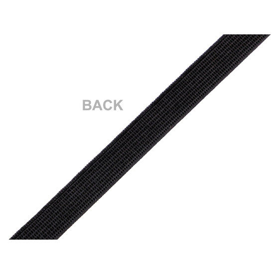 Elastic with full-surface silicone, width 10 mm - Black (9 Meters) Elastic with full-surface silicone, width 10 mm - Black (9 Meters)
