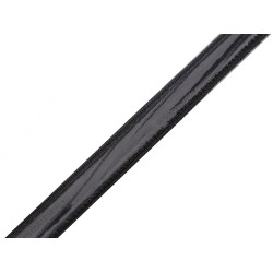 Elastic with full-surface silicone, width 10 mm - Black (45 Meters)