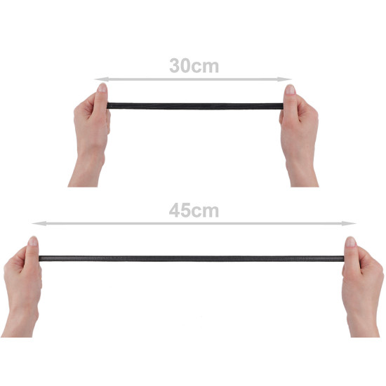 Elastic with full-surface silicone, width 10 mm - Black (9 Meters) Elastic with full-surface silicone, width 10 mm - Black (9 Meters)