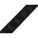 Elastic with silicone, width 25 mm - Black (1 Meter)