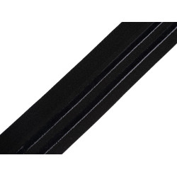 Elastico in raso, con strisce di silicone, larghezza: 40 mm - Nero (1 Metro)