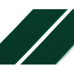 Soft woven elastic, width 25 mm - Dark green (1 Meter)
