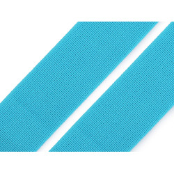 Soft woven elastic, width 25 mm - Blue azure (1 Meter)