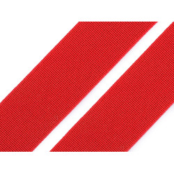 Soft woven elastic, width 25 mm - Red (1 Meter)