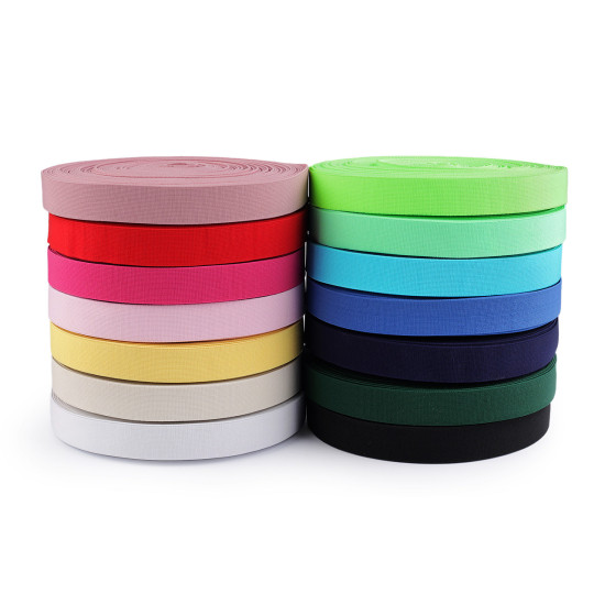 Soft woven elastic, width 25 mm - Mint (1 Meter)