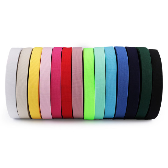 Soft woven elastic, width 25 mm - Mint (1 Meter)