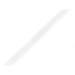 Pruženka s rypsovým vzorem / ramínková šíře 10 mm - Bílá (18 Metry)