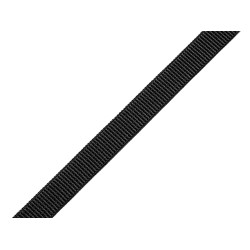 Pruženka s rypsovým vzorem / ramínková šíře 10 mm - Černá (18 Metry)