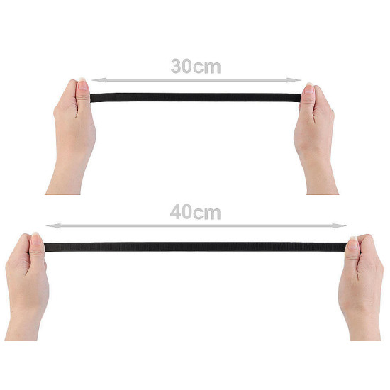 Pruženka ramínková 3d efekt šíře 12 mm - Černá (10 Metry)