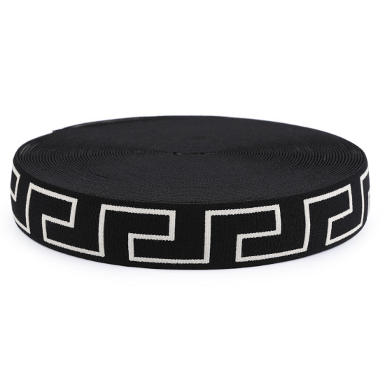 Banda elastica moale, 40 mm - Negru (20 Metri)