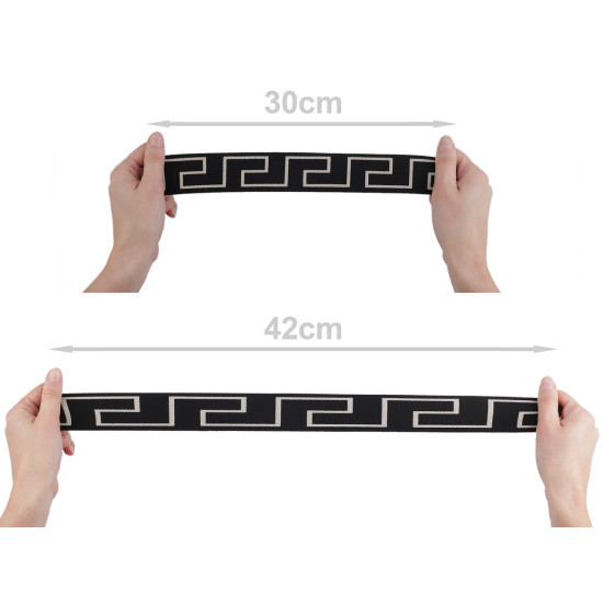 Banda elastica moale, 40 mm - Negru (20 Metri)