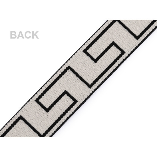 30 mm széles puha ruha gumi - Fekete (1 Méter)