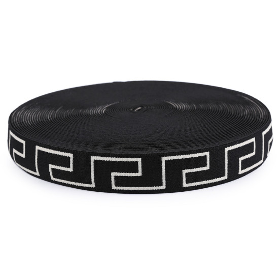 30 mm széles puha ruha gumi - Fekete (1 Méter)