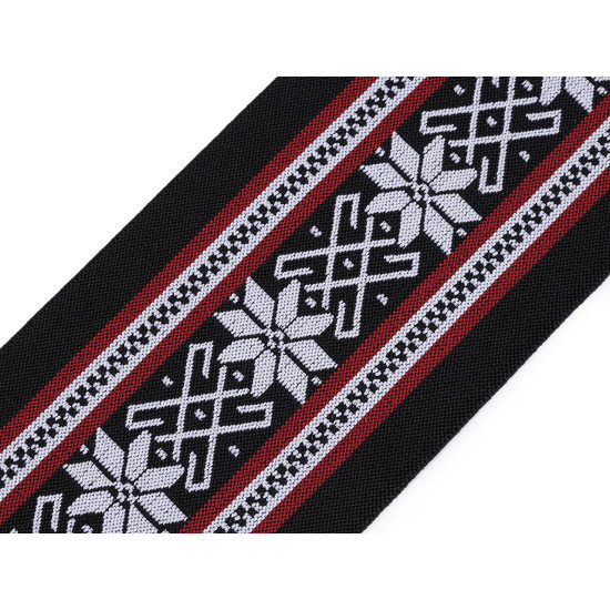 Decorative elastic / insert width 10 cm - Black (20 Meters)