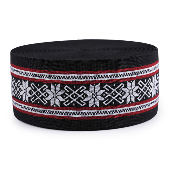 Decorative elastic / insert width 10 cm - Black (20 Meters)