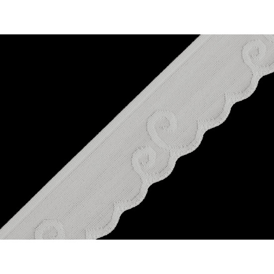 Wäsche-/einfassgummi fein, verziert, breite 25 mm - Schwarz (1 Meter) Wäsche-/einfassgummi fein, verziert, breite 25 mm - Schwarz (1 Meter)