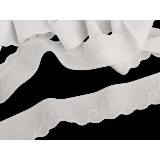 Wäsche-/einfassgummi fein, verziert, breite 25 mm - Schwarz (1 Meter) Wäsche-/einfassgummi fein, verziert, breite 25 mm - Schwarz (1 Meter)