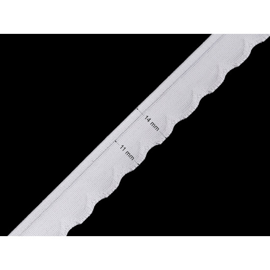 Guma jemná lemovacia zdobená šírka 11 mm - Čierna (1 Meter) Guma jemná lemovacia zdobená šírka 11 mm - Čierna (1 Meter)
