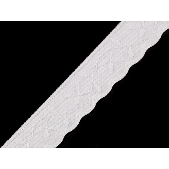 Wäsche-/einfassgummi fein, verziert, breite 25 mm - Off white (1 Meter) Wäsche-/einfassgummi fein, verziert, breite 25 mm - Off white (1 Meter)