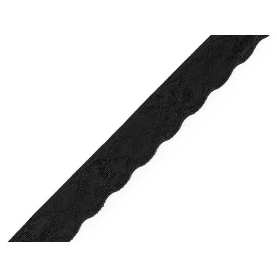 Guma bieliźniana / lamówka miękka szerokość 11 mm - Czarny (1 Metr) Guma bieliźniana / lamówka miękka szerokość 11 mm - Czarny (1 Metr)