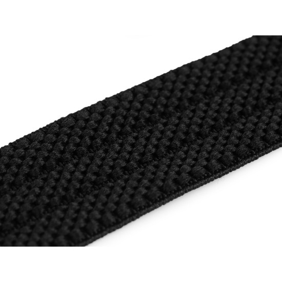 Suspender / belt elastic, extra strong, width 25 mm - Black (1 Meter) Suspender / belt elastic, extra strong, width 25 mm - Black (1 Meter)