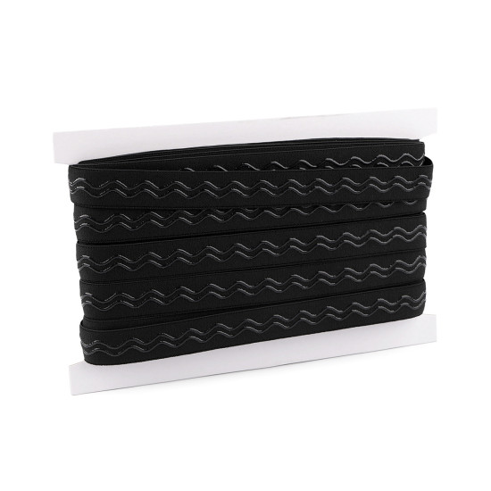 Elastic with silicone, width 25 mm - White (1 Meter)