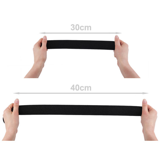 Elastic, width 40 mm - Black (1 Meter)