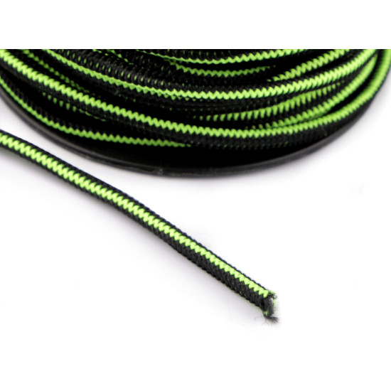 Round elastic band ø2.5 mm resembling a zipper - White (100 Meters) Round elastic band ø2.5 mm resembling a zipper - White (100 Meters)