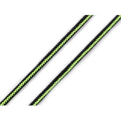 Round elastic band ø2.5 mm resembling a zipper - Green yellow (100 Meters)