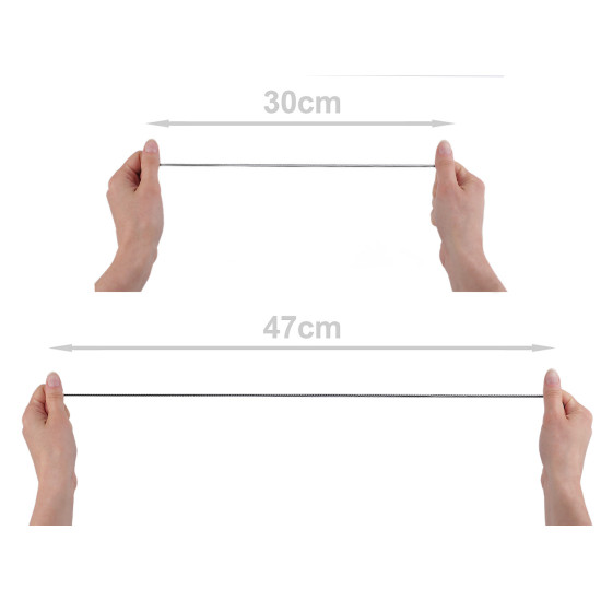 Round elastic band ø2.5 mm resembling a zipper - White (100 Meters) Round elastic band ø2.5 mm resembling a zipper - White (100 Meters)