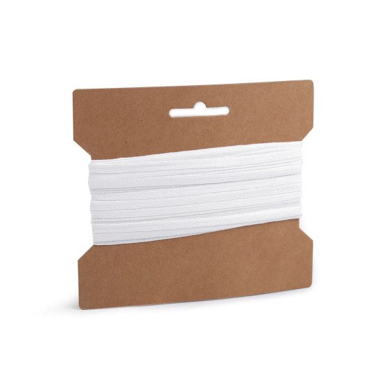 Taśma bawełniana tkana- troczki - szerokość 5 mm - White (10 Metry) Taśma bawełniana tkana- troczki - szerokość 5 mm - White (10 Metry)