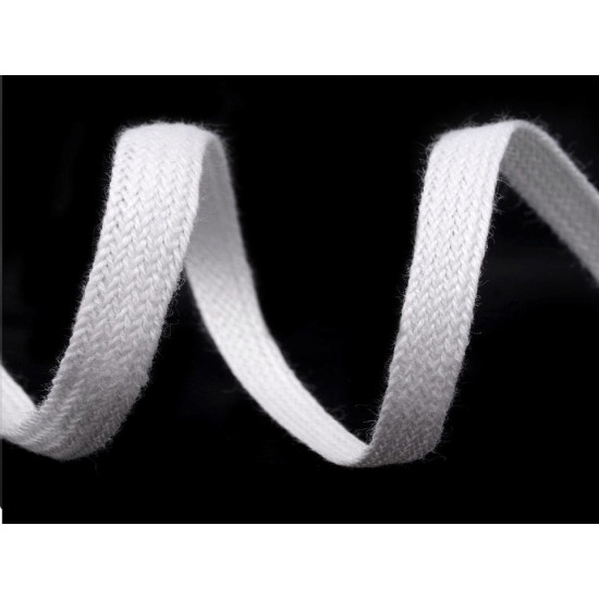 Taśma bawełniana tkana- troczki - szerokość 5 mm - White (10 Metry) Taśma bawełniana tkana- troczki - szerokość 5 mm - White (10 Metry)