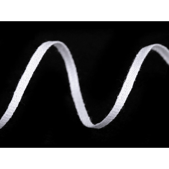 Sznurek bawełniany - troczki szerokość 3 mm - White (90 Metry) Sznurek bawełniany - troczki szerokość 3 mm - White (90 Metry)