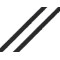 Cordoncino / laccio in cotone, larghezza: 6 mm - Nero (30 Metri)