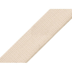 Cinghia in cotone, larghezza: 40 mm, articolo prodotto nella repubblica ceca - Ecru chiaro (25 Metri)