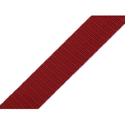 Gurtband aus polypropylen, breite 25 mm - Bordeaux hell (100 Meter)