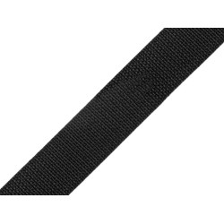 Gurtband aus polypropylen, breite 25 mm - Schwarz (100 Meter)