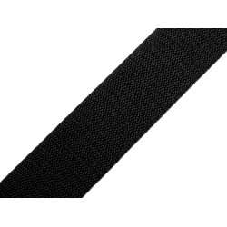 Polypropylene webbing / strap, width 40 mm - Black (25 Meters)