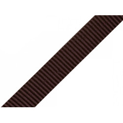 Polypropylene webbing / strap, width 15 mm - Darkbrown (100 Meters)