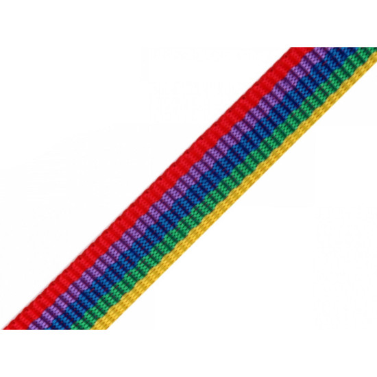 Polypropylene webbing / strap, width 15 mm - Multicolor (100 Meters) Polypropylene webbing / strap, width 15 mm - Multicolor (100 Meters)